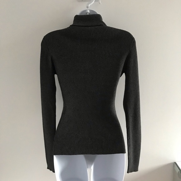 NWOT Jacob Grey Ribbed Turtle Neck Winter Long Sleeve Top Vintage 90’s Y2K - Picture 9 of 13